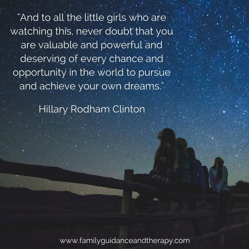 And to all the little girls watching right now, never doubt that you are valuable and powerful and deserving of every chance and opportunity in the world. - Hillary Clinton